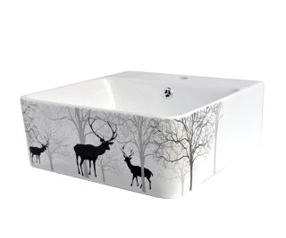 Раковина чаша Bronze de Luxe Black Deer 1060BD, белый